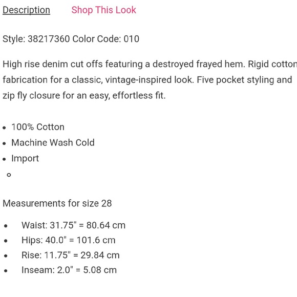 Free People High Rise Cutoff Jean Shorts - Picture 4 of 4