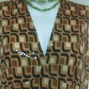 Vtg NYE LulyK A-line Geometric 90s Dress