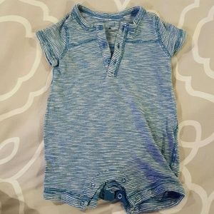 Baby Gap blue and white striped summer romper