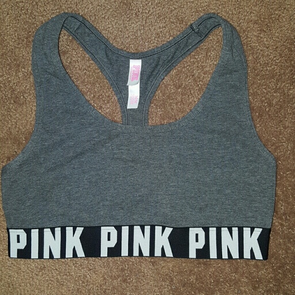 Pink sports bra