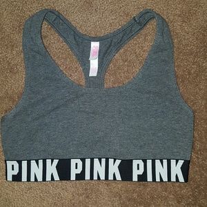 Pink sports bra