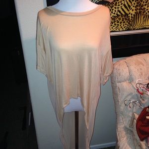 Light pink hi-lo shirt