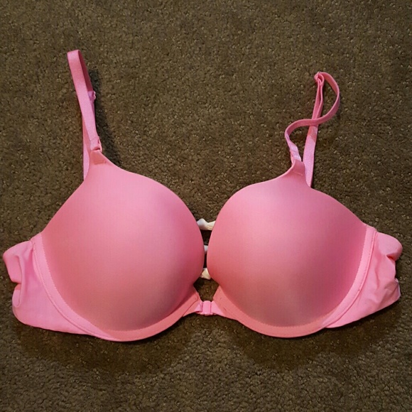 Pink front close bra