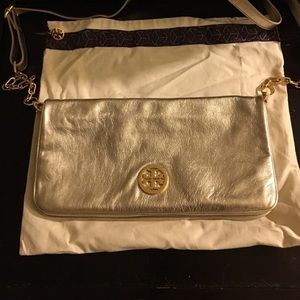 Tory Butch Gold Reva Crossbody Handbag
