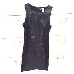 Black pleather mini dress