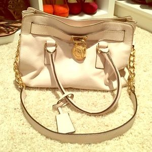 Cream and gold Michael Kors purse