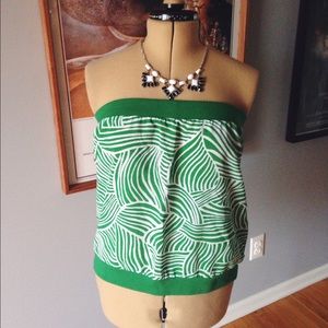 Strapless Chiffon Top