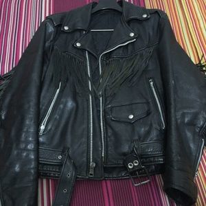 Black Leather Biker Jacket