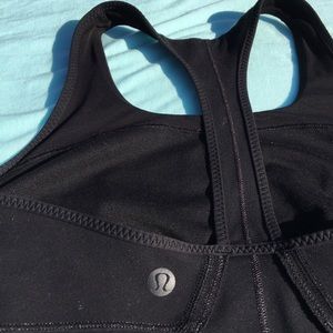Cool Lululemon black racerback top