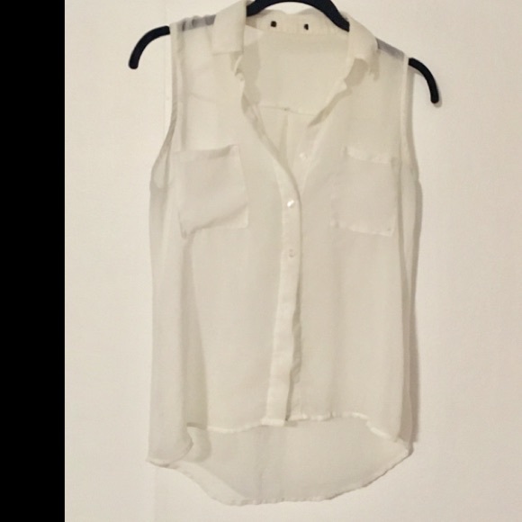 Hi lo sheer blouse