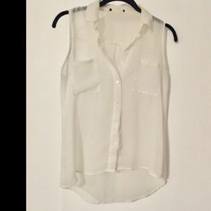 Hi lo sheer blouse
