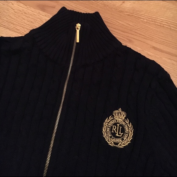 Ralph Lauren zip up turtle neck sweater