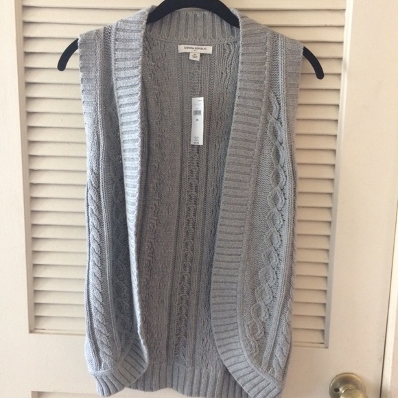 NWT Banana Republic Grey Sweater Vest