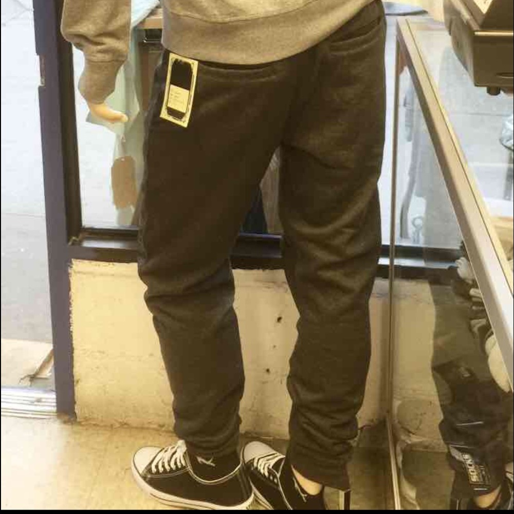 💰SALE💰Black Sweat Joggers with Faux Leather