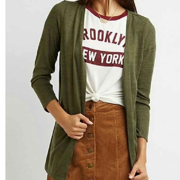 Olive cardigan. Never worn from Charlotte Russe