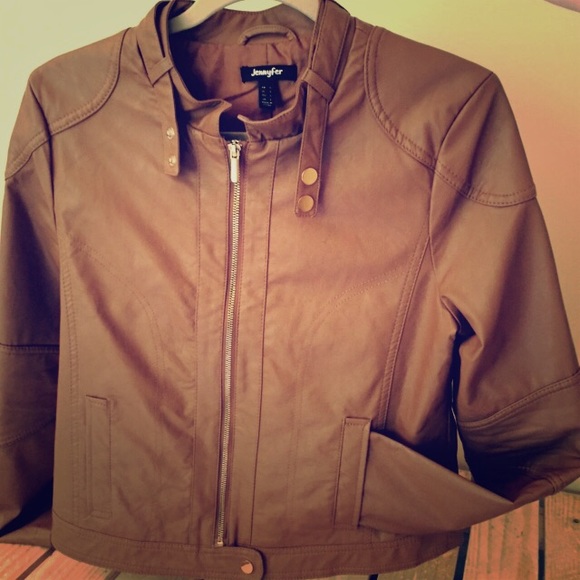 Caramel Faux Leather Jacket