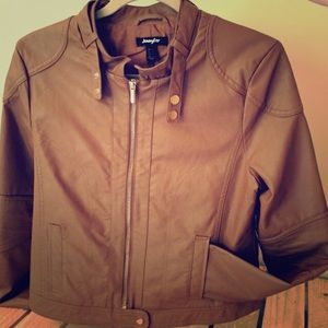 Caramel Faux Leather Jacket