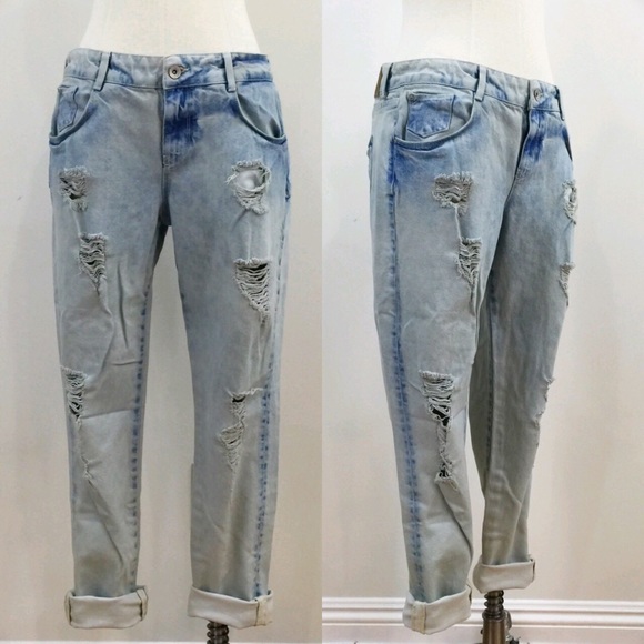[ zara ] distressed boyfriend denim - Picture 2 of 4