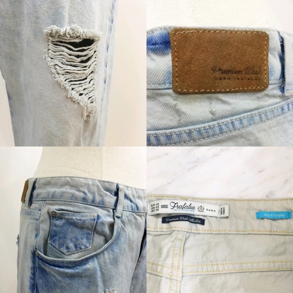 [ zara ] distressed boyfriend denim - Picture 4 of 4