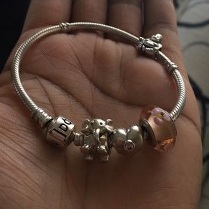 Authentic pandora charm bracelet