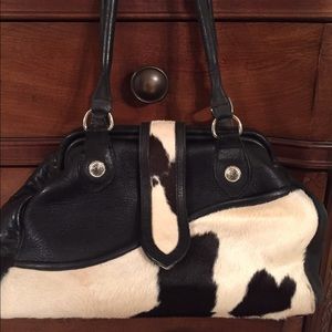 Authentic cow hide / leather one of a kind handbag