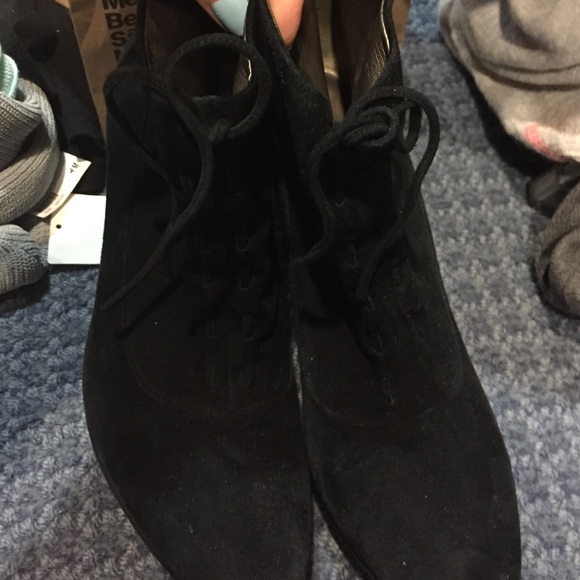 Calvin Klein black suede bootie