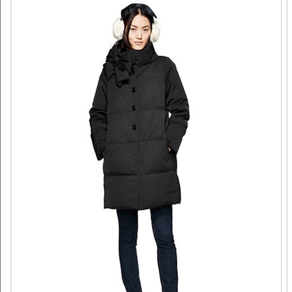XL Black Kate Spade Bow Puffer Coat