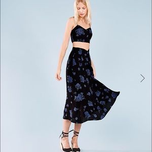 Reformation crop top and skirt