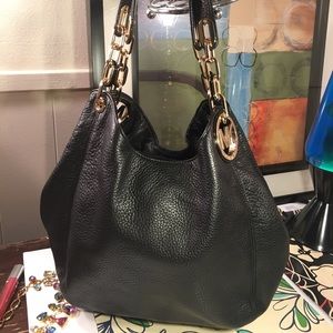 MICHEAL KORS LARGE LEATHER FULTON 3 SECTION