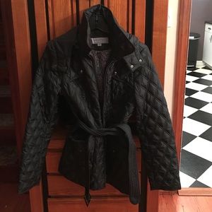 Marc New York black puffer coat with belt