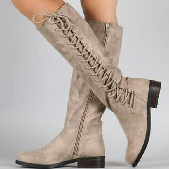 Corset Lace Riding Boots