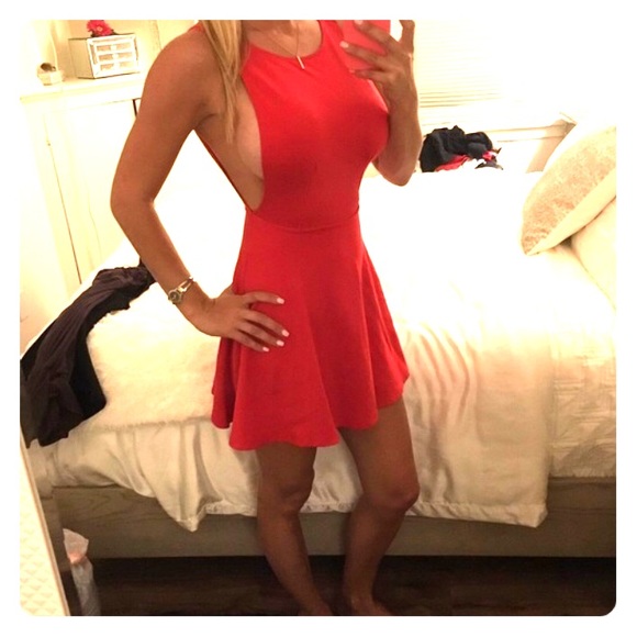 Red side boob mini dress Size 2/XS