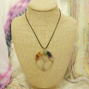Rainbow Tree of Life Necklace