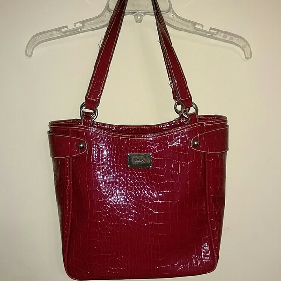 💚 $10 WEEK-END SALE RED PURSE Liz Claiborne tote hand bag