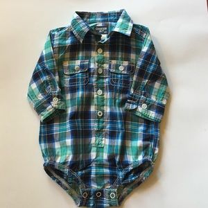 Long-Sleeve Button Down Onesie
