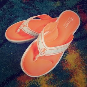 champion memory foam flip flops