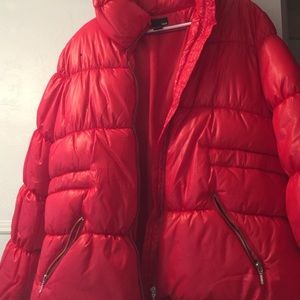 h and m red puffer jacket
