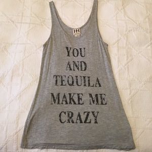 Haute Hippie "You and tequila make me crazy tank"