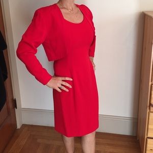 St. Gillian Dresses - Lady in Red! 2-Piece Dress with Bolero Jacket St. Gillian Dresses - Lady in Red! 2-Piece Dress with Bolero Jacket