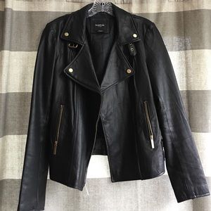 Bebe leather motorcycle jacket.