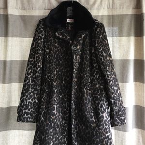 Merona leopard print long dress coat.