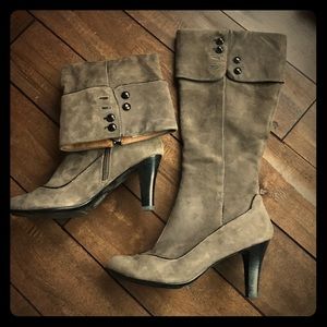 Gray suede boots by Sofft -- super comfy!!