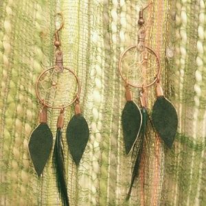 Emerald Green Dream Catcher Dangles
