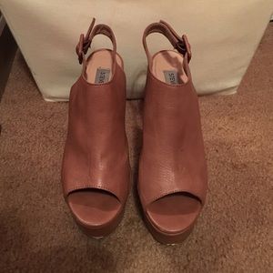 Steve Madden Gabby Cognac Platforms