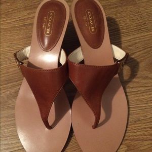 Coach sandals with kitten heel NEW LOW PRICE!
