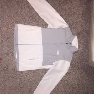 The North Face Denali White/Grey Fleece Jacket- L
