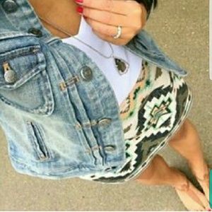 Express Aztec Sequin Skirt, size small