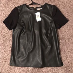 Adorable Pleather Michael Kors Top- Size 4