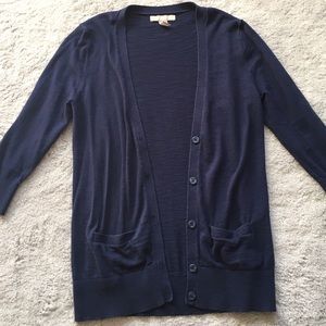Banana Republic Navy Open Front Sweater Like new!