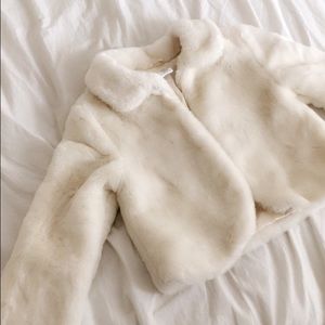White furry coat for kids